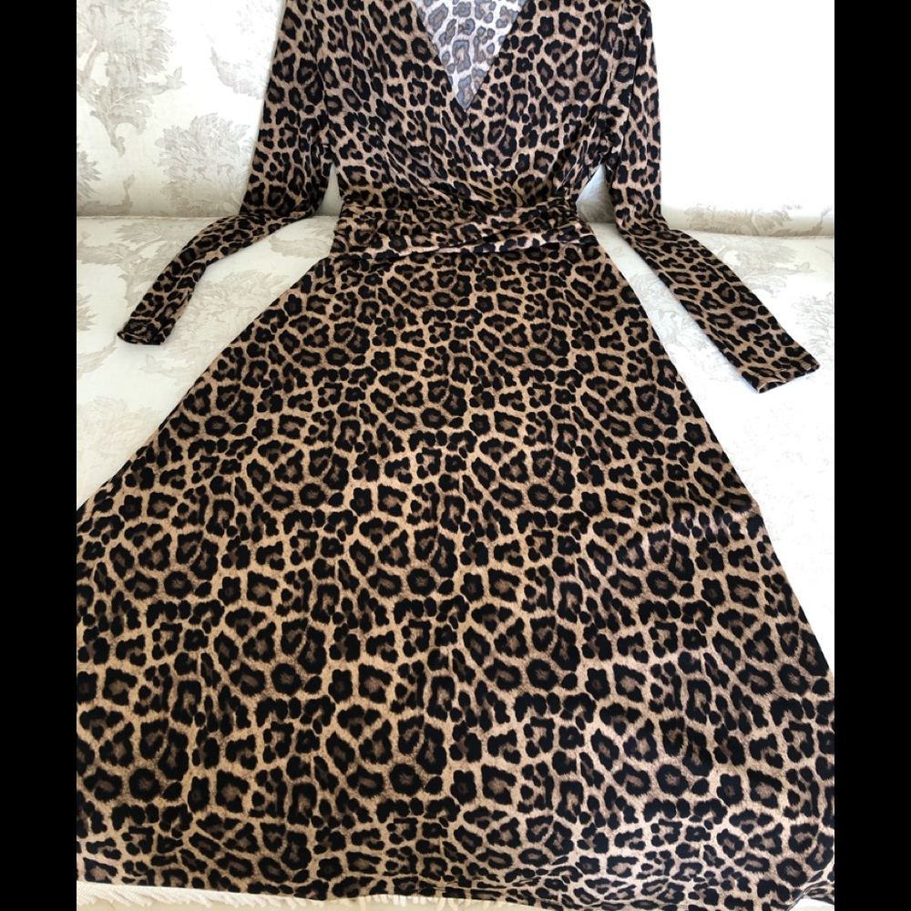 Michael by Michael Kors Printed Leopard Midi Dress